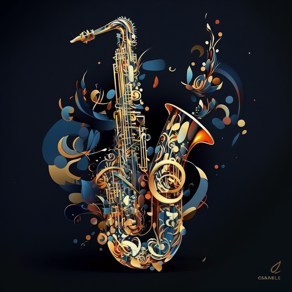 Saxophone graphique généré par #MidJourney